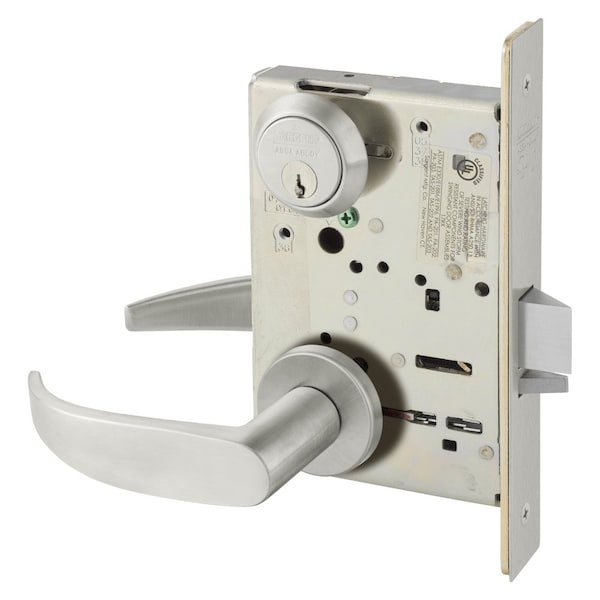 Sargent Grade 1 Storeroom or Closet Mortise Lock, P - Lever, LN - Rose, Field Reversible, Conventional Cylin 8204 LNP 32D - main